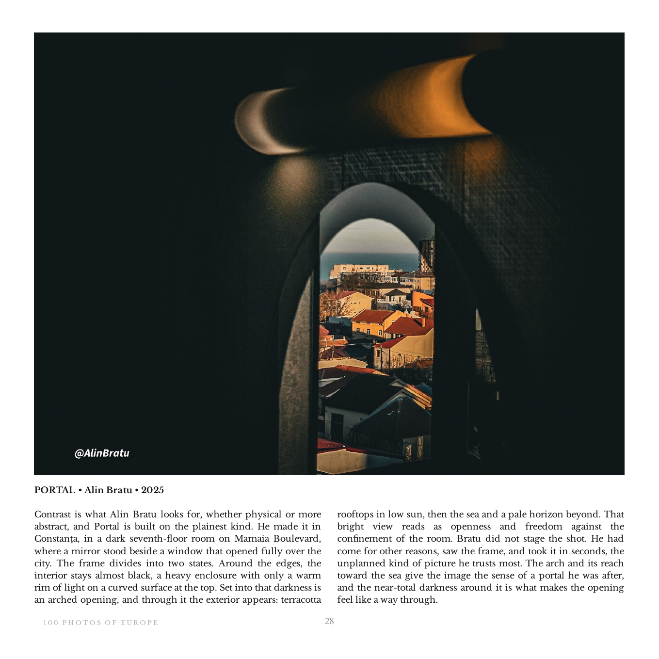 Photograph by Alin Bratu selected for 100 Photos of Europe