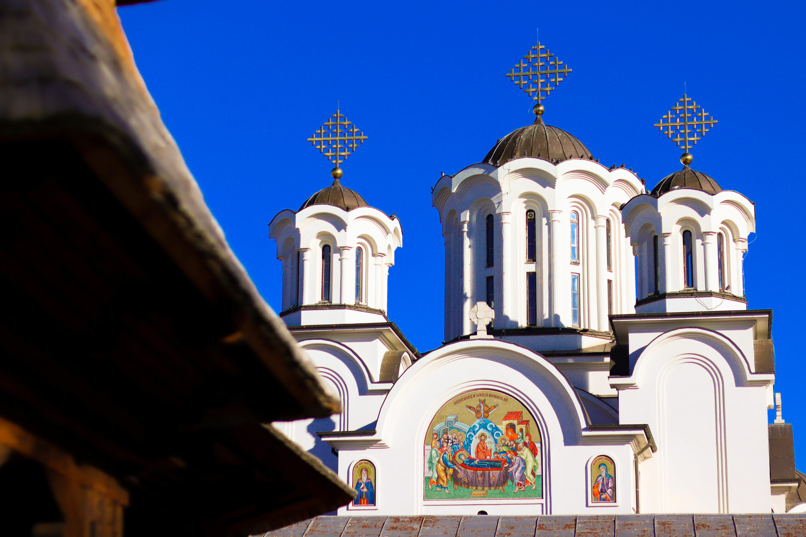 Monastery landscape in Dobrogea, Romania
